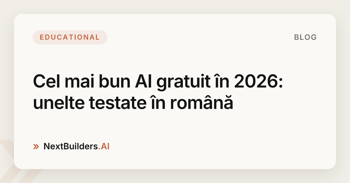Cel mai bun AI gratuit în 2026: unelte testate în română