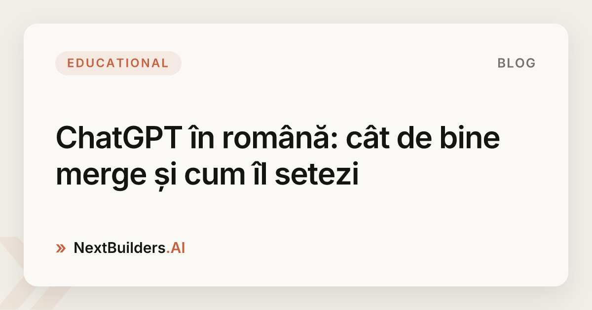 ChatGPT în română: cât de bine merge și cum îl setezi